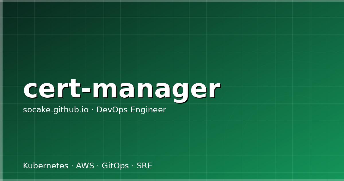 Featured image for cert-manager 生产级实战：从 Let's Encrypt 到企业内网 PKI 的完整路线
