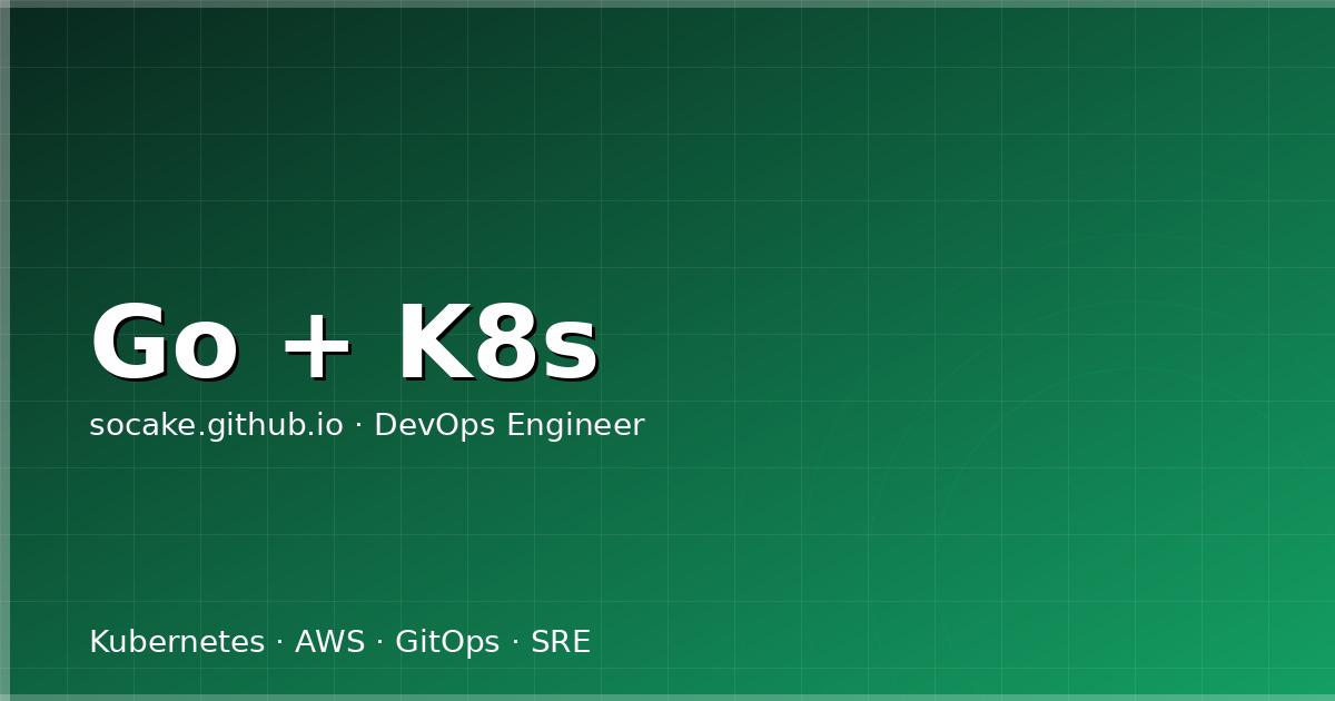 Featured image for 用 Go 写 K8s 运维工具：client-go 实战