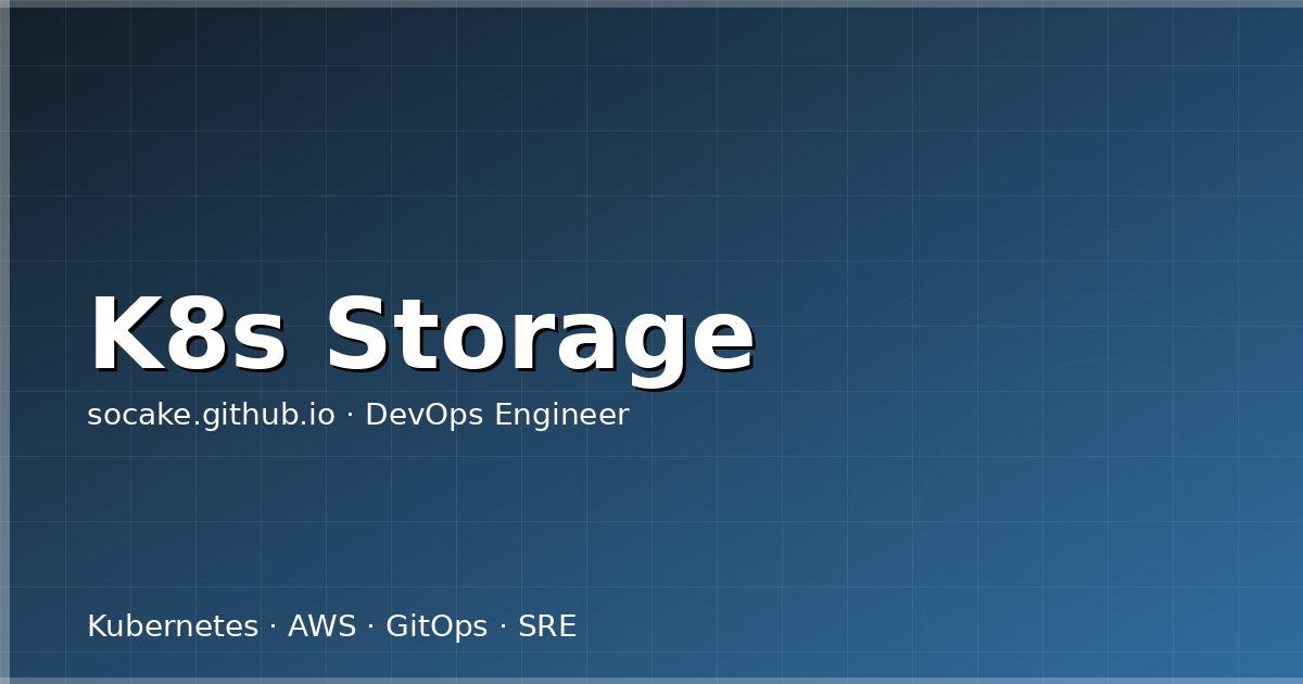 Featured image for Kubernetes 存储体系生产实践：PV/PVC/StorageClass 全解