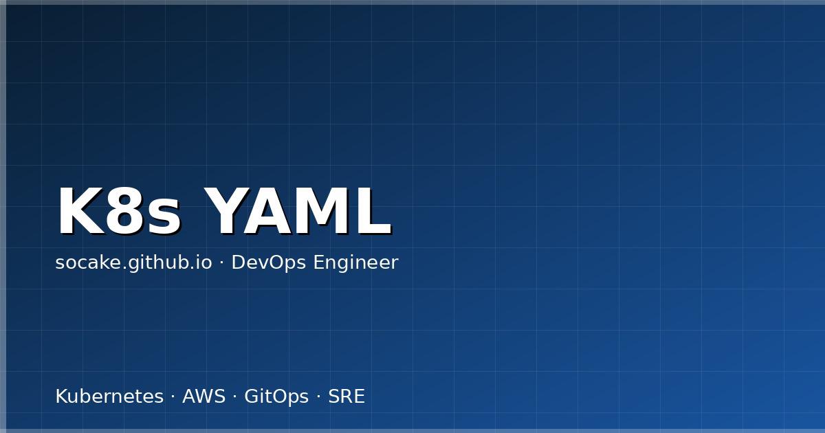 Featured image for Kubernetes YAML 工程化：常用资源模板与生产最佳实践