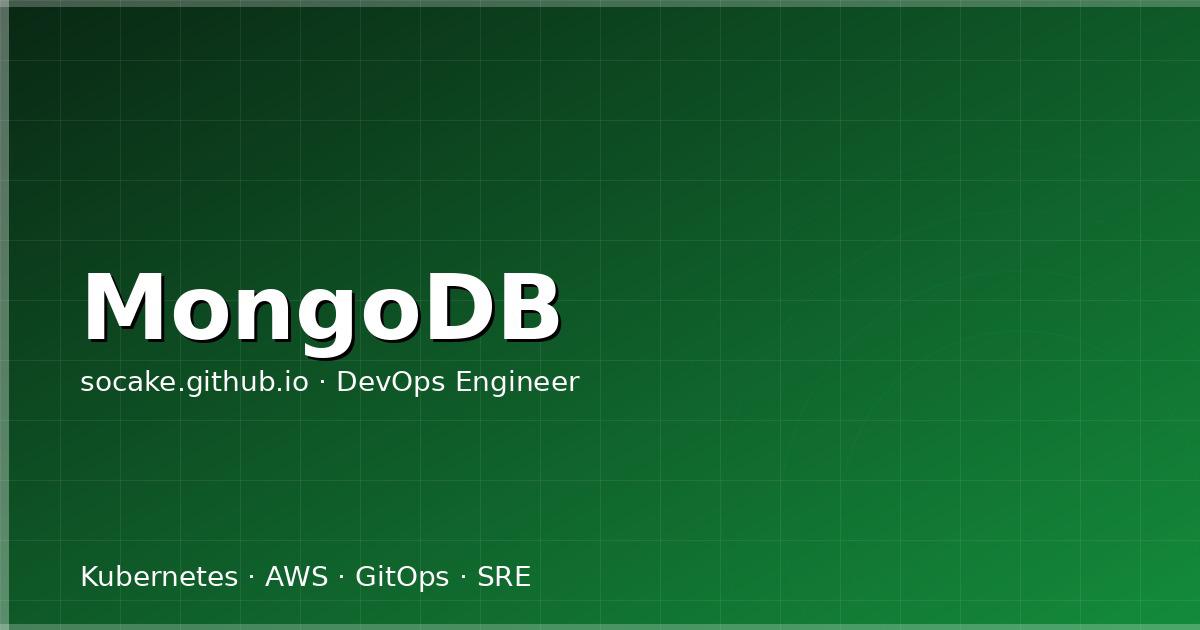 Featured image for MongoDB 运维入门：部署、备份与生产性能调优
