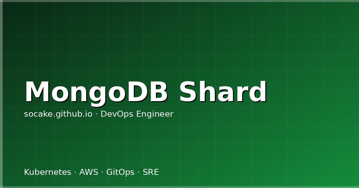 Featured image for MongoDB 分片集群实战：从 shard key 设计到 chunk 均衡的全链路