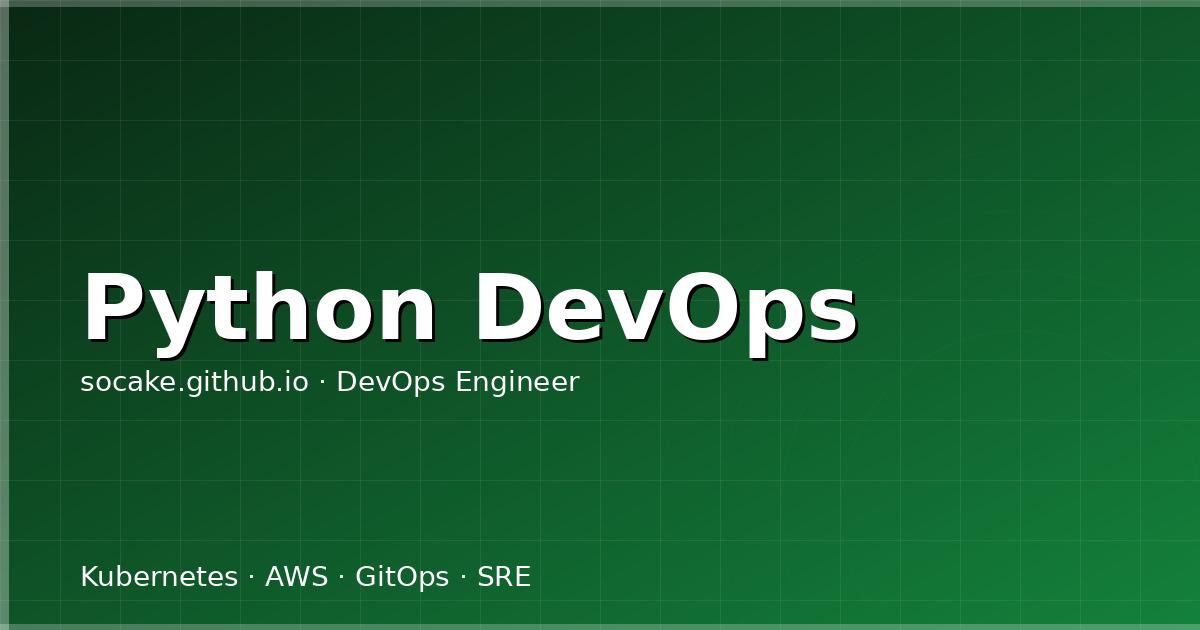 Featured image for Python 自动化运维：从脚本到完整工具的工程化实践
