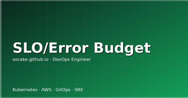 SLO/SLI/Error Budget 从理论到落地：SRE 可靠性工程实战