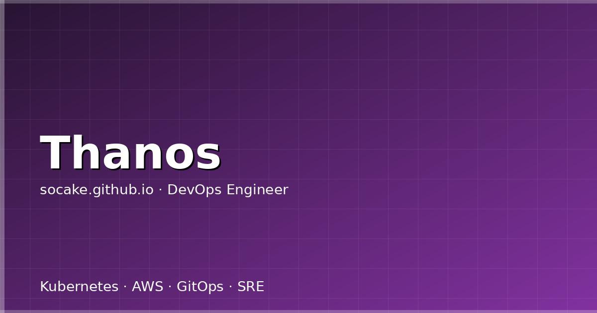 Featured image for Thanos 实战：多 K8s 集群 Prometheus 统一监控与长期存储
